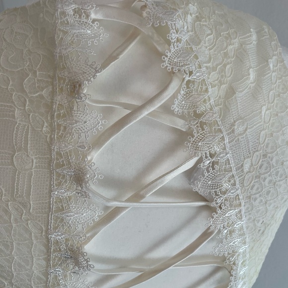 Galina NEW Ivory Sleeveless Lace Corset Crop Top Size 6 NWT - Picture 5 of 12